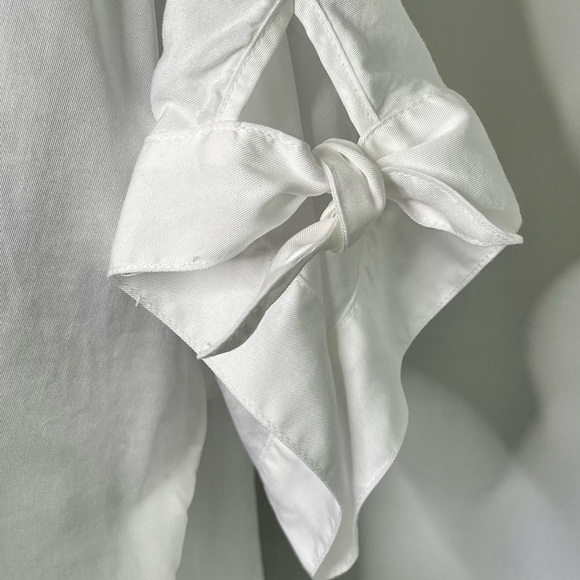 🔥 Ruby Rd White Short Sleeves w/ Ties Y Neck PXL - Picture 5 of 9